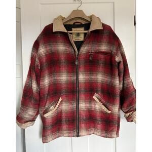 Northwest Territory Mens Jacket Outerwear Full Zip Plaid Quilted Lining Size MED